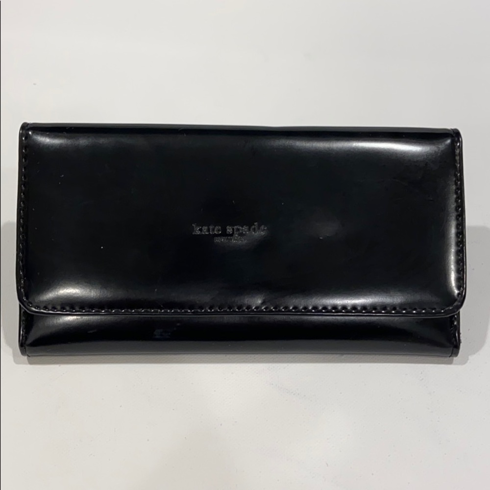 Kate Spade black patent wallet